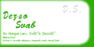 dezso svab business card